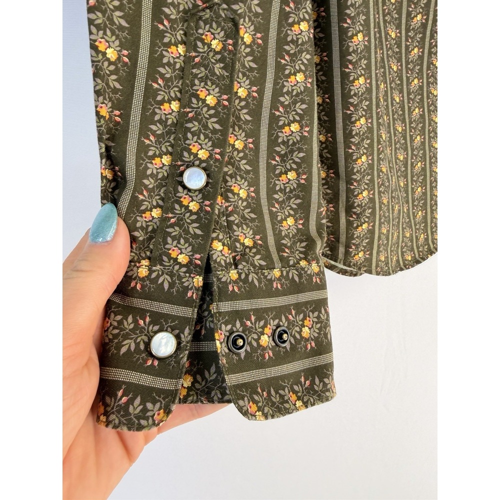 Aimé Leon Dore ALD Western Shirt Sz XS Pearl  Snap Front Striped Floral EUC - Picture 4 of 11